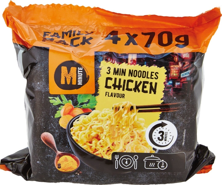 Instant rezanci Minute 4 x 70 g Mercator - Akcija v trgovini Mercator