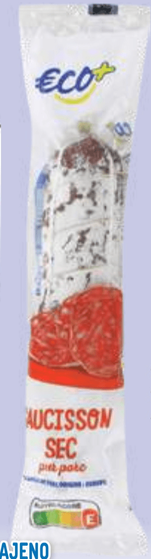 Suha svinjska salama 400 g Eco - Akcija v trgovini E.Leclerc