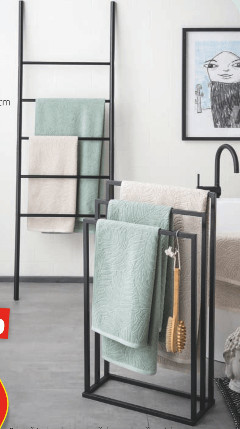 NOVITESSE Brisača iz frotirja majhna, 2 kosa: vel. 50 x 100 cm, ali velika, 1 kos: 70 x 140 cm - Akcija v trgovini Hofer