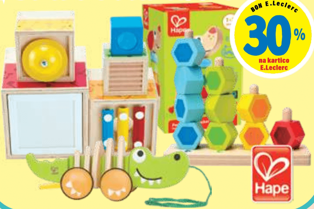 Hape izdelki - Akcija v trgovini E.Leclerc