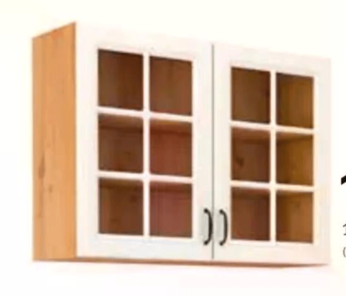 Xora stenska omarica z dvojnimi steklenimi vrati - Akcija v trgovini Lesnina