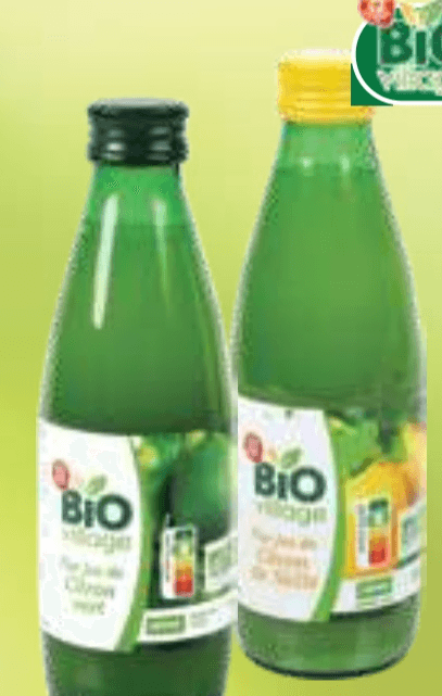 BIO Koncentriran limonin ali limetin sok 250 ml Bio village - Akcija v trgovini E.Leclerc