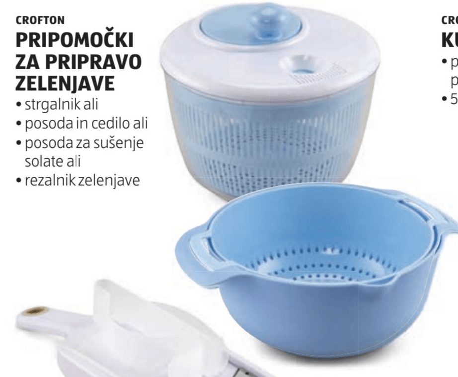 Crofton pripomočki za pripravo zelenjave Akcija v trgovini Hofer