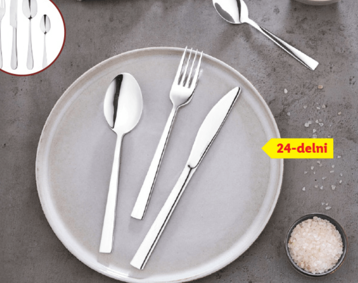 LIVARNO home Komplet jedilnega pribora 24-delni - Akcija v trgovini Lidl