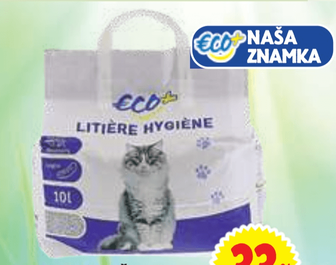 Eco pesek za mačke stranišče 10 l - Akcija v trgovini E.Leclerc