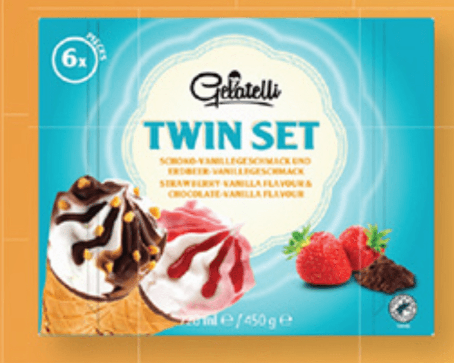 Gelatelli Korneti Twin set 6 x 120 ml - Akcija v trgovini Lidl