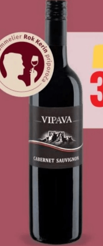 Cabernet Sauvignon 750 ml Vipava - Akcija v trgovini Eurospin