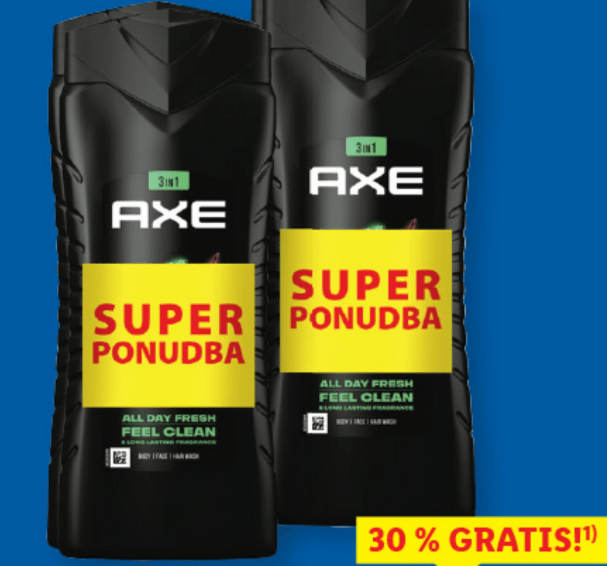 Axe Gel za prhanje Africa 2 x 400 ml - Akcija v trgovini Lidl