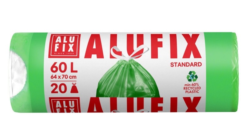 Vrečke za smeti Alufix z vrvico 60 l/10 kos, 60 l/15 kos ali 40 l/15 kos - Akcija v trgovini Mercator