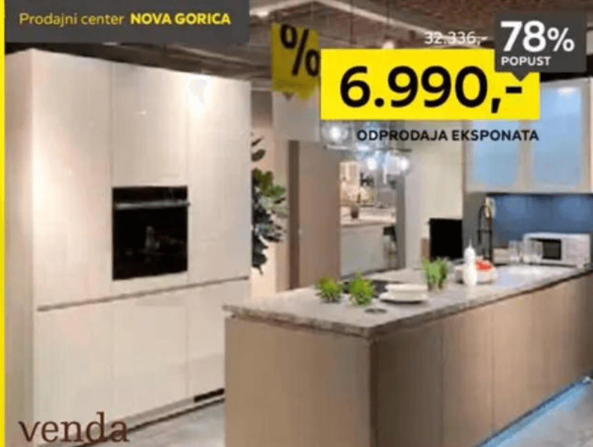 Kuhinja Venda - Akcija v trgovini Lesnina