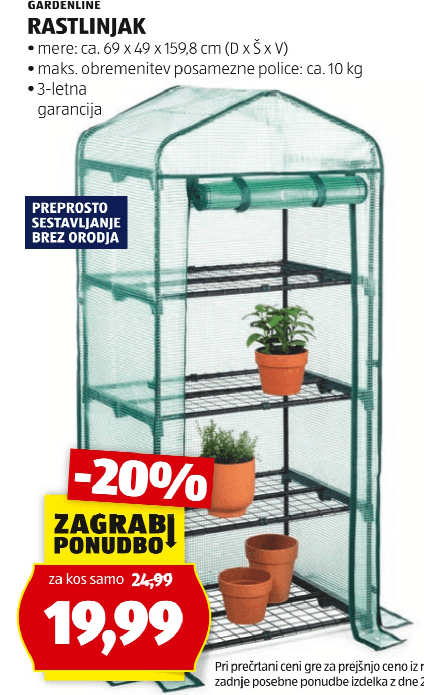 GARDENLINE Rastlinjak - Akcija v trgovini Hofer