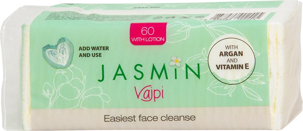 JASMIN Vajpi blazinice za obraz 60 kosov - Akcija v trgovini Dm
