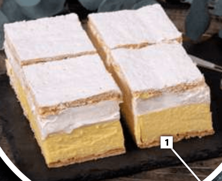 Kremna rezina 4 kosi (800 g) Domači izdelek - Akcija v trgovini E.Leclerc