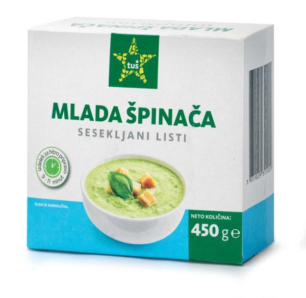 Mlada špinača 450 g Tuš - Akcija v trgovini Tuš