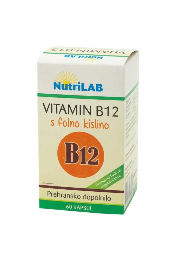 NutriLAB Vitamin B12 s Folno kislino 60 kapsul - Akcija v trgovini Tuš