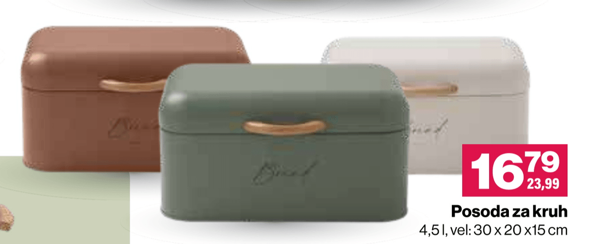 Posoda za kruh 4,5 l - Akcija v trgovini Mercator