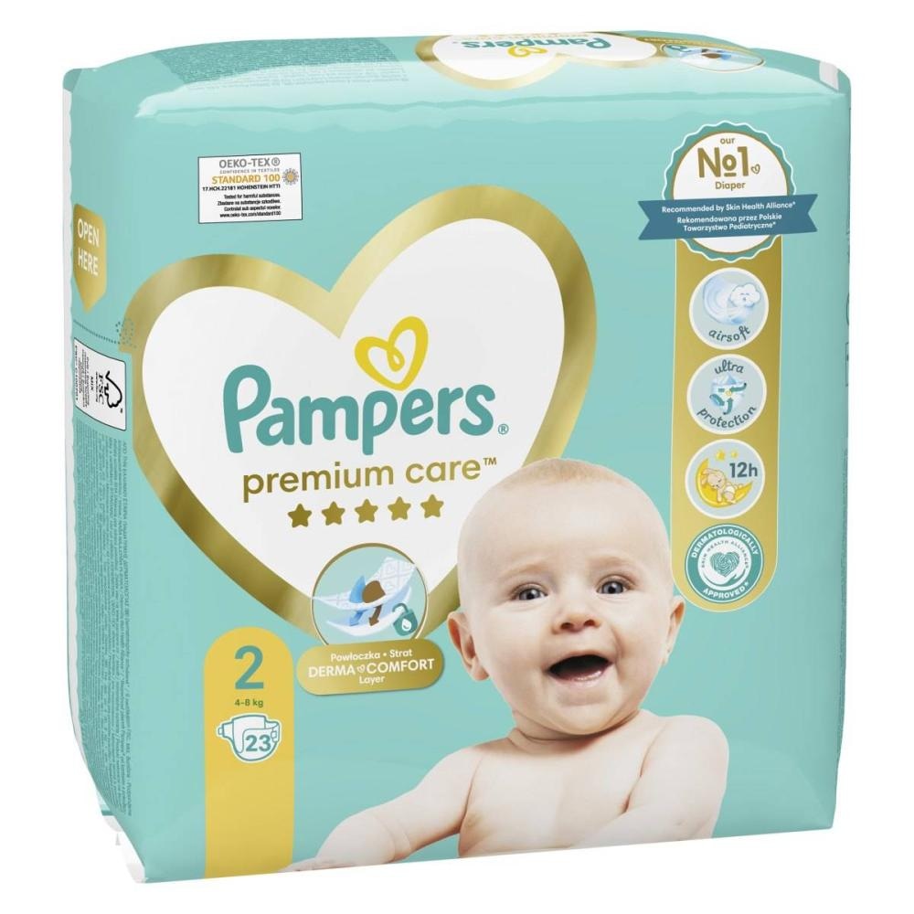 Pampers Premium Care Otroške plenice S3 MIDI 60/1, S4 MAXI 52/1, S5 JUNIOR 44/1, S6 XL 38/1 ali S3 MIDI 48/1, S4 MAXI 38/1, S5 JUNIOR 34/1, S6 XL 31/1 - Akcija v trgovini E.Leclerc