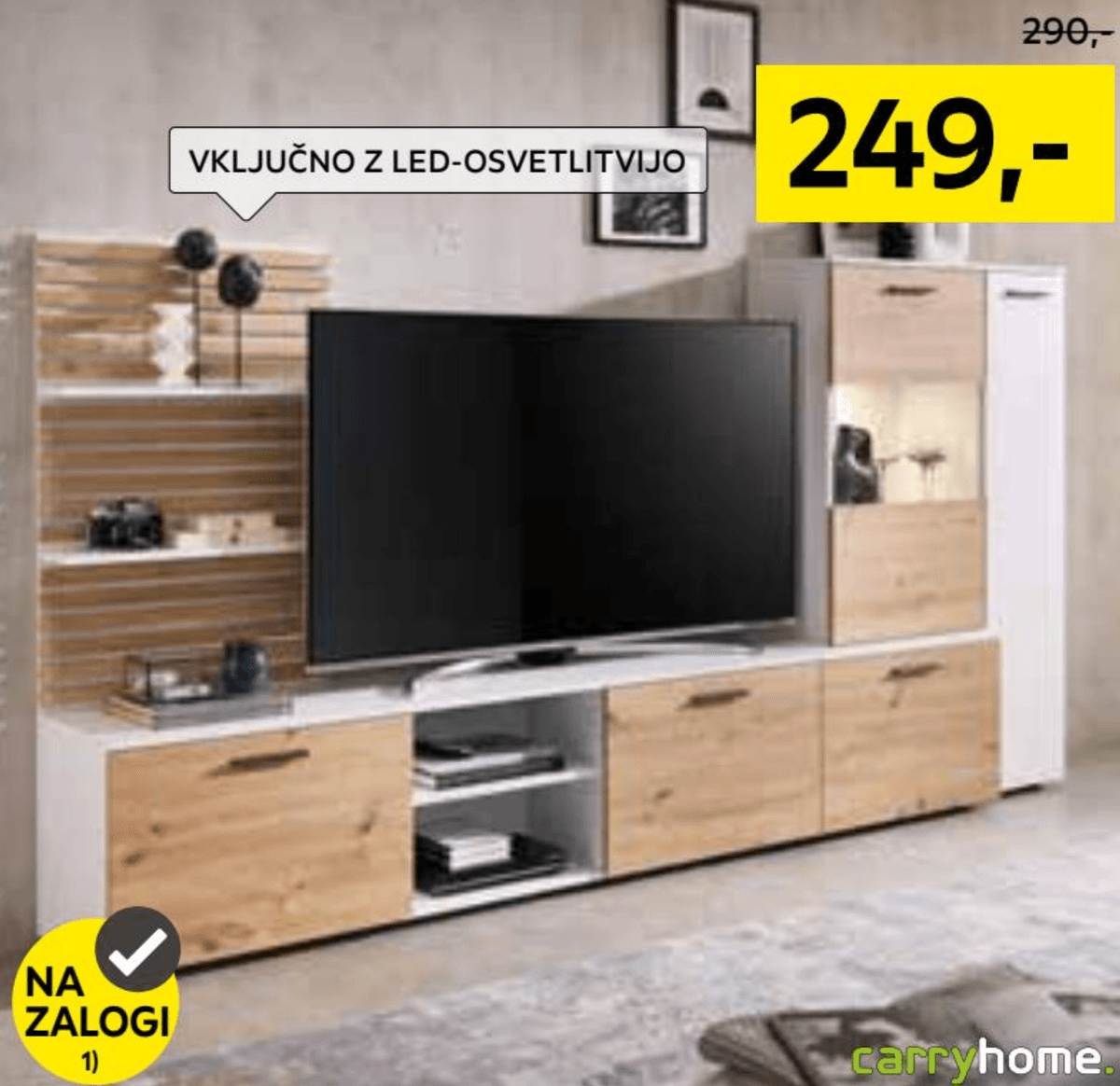 Dnevni regal - Akcija v trgovini Lesnina