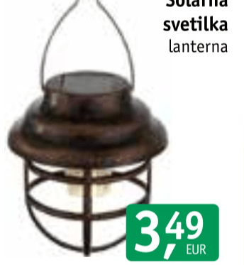 Solarna svetilka lanterna - Akcija v trgovini Jager