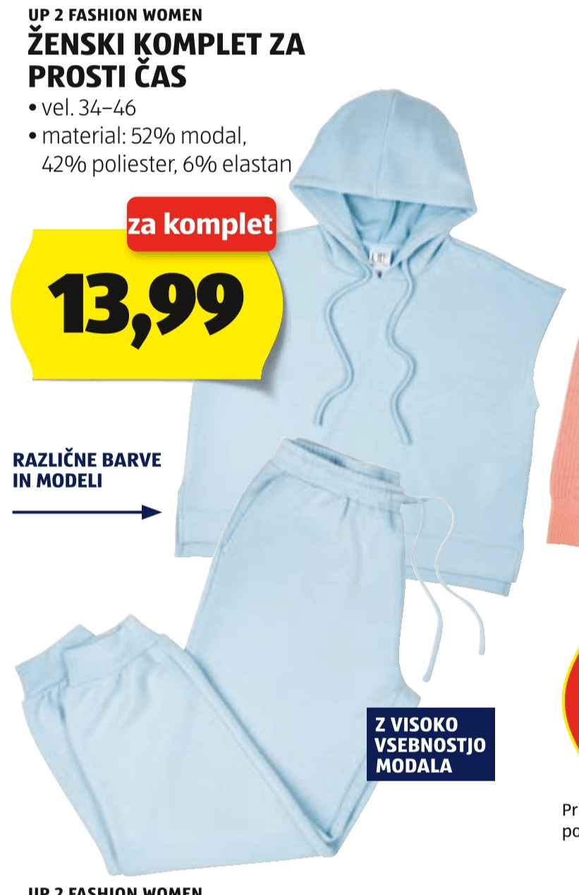 Ženski komplet za prosti čas UP 2 FASHION WOMEN - Akcija v trgovini Hofer