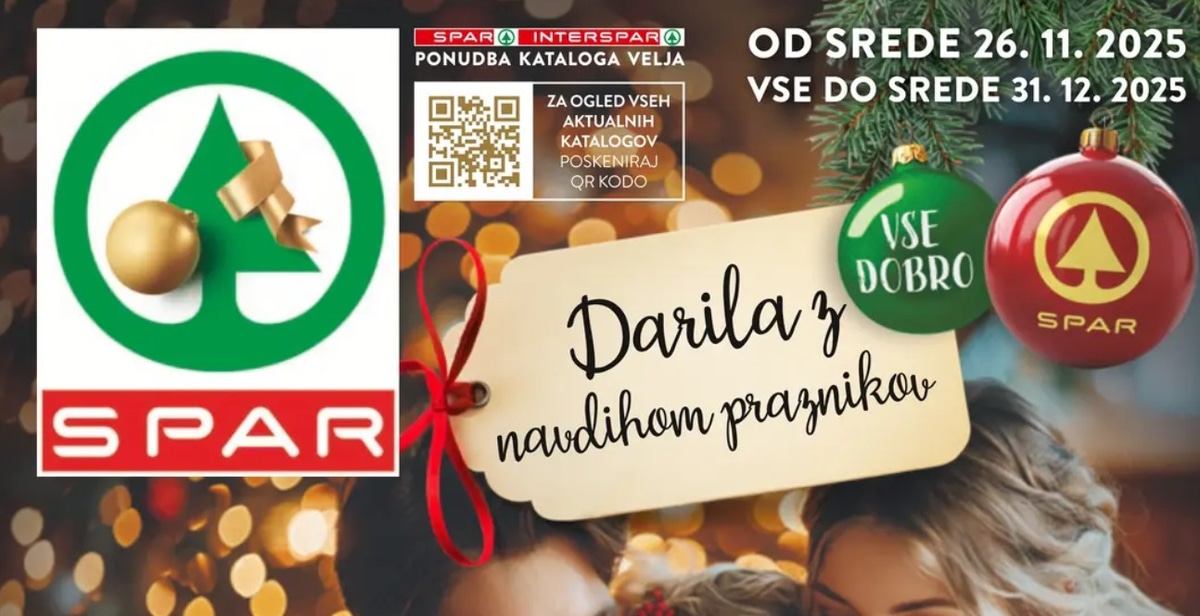 Spar katalog Darila z navdihom praznikov od 26.11. do 31.12.2025