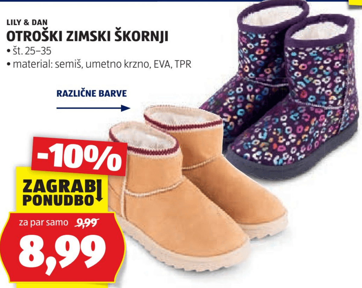 Lily & Dan Otroški zimski škornji - Akcija v trgovini Hofer