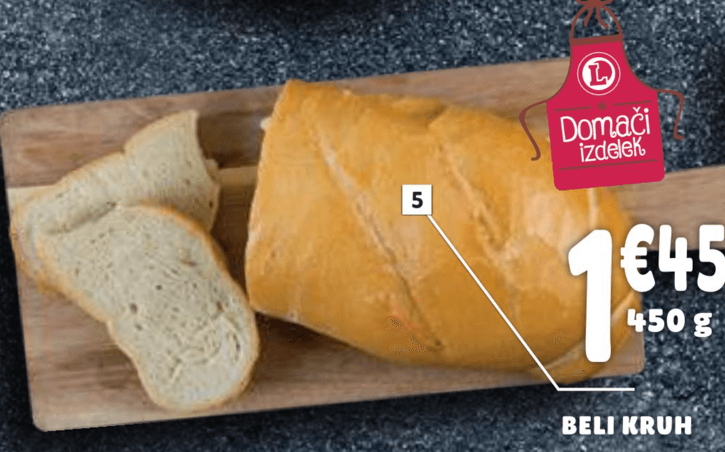 Beli kruh 450 g - Akcija v trgovini E.Leclerc