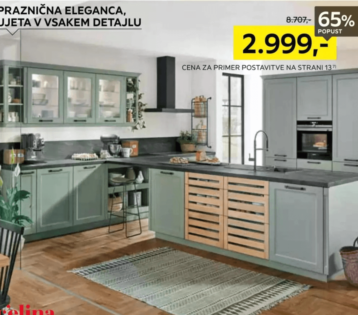 Kuhinja, pribl. 245 X 305 cm - Akcija v trgovini Lesnina