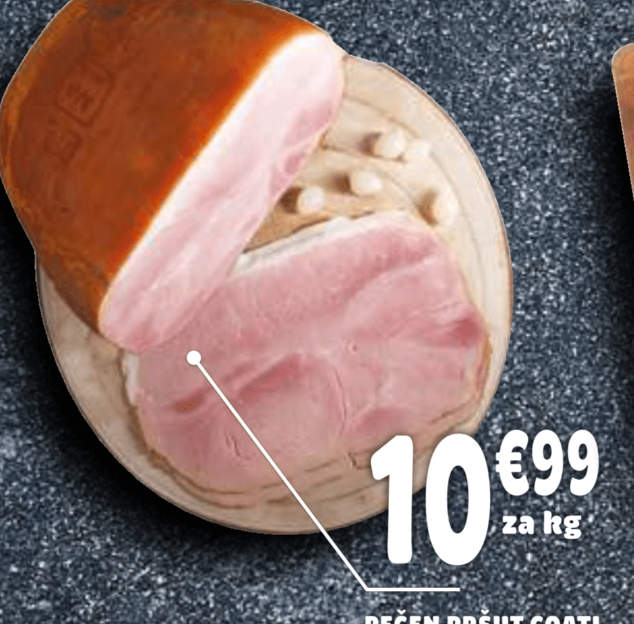 Pečen pršut Coati - Akcija v trgovini E.Leclerc