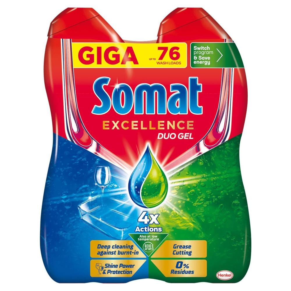 Somat Excellence Duo Gel 76 pranj - Akcija v trgovini Mercator