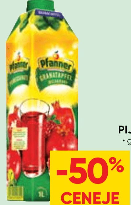 Pijača Pfanner 1 l - Akcija v trgovini Tuš