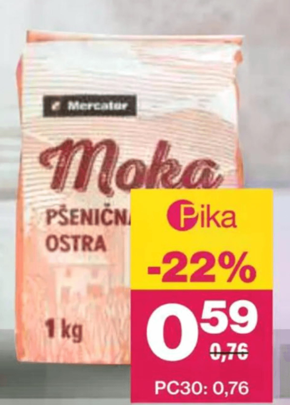 Pšenična bela ostra moka Mercator 1 kg - Akcija v trgovini Mercator