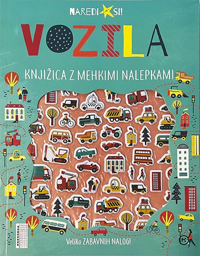 Vozila knjižica z mehkimi nalepkami Naredi si! - Akcija v trgovini Lidl