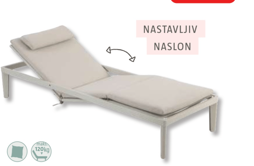 Vrtni ležalnik 'Ergo' sunfun - Akcija v trgovini Bauhaus