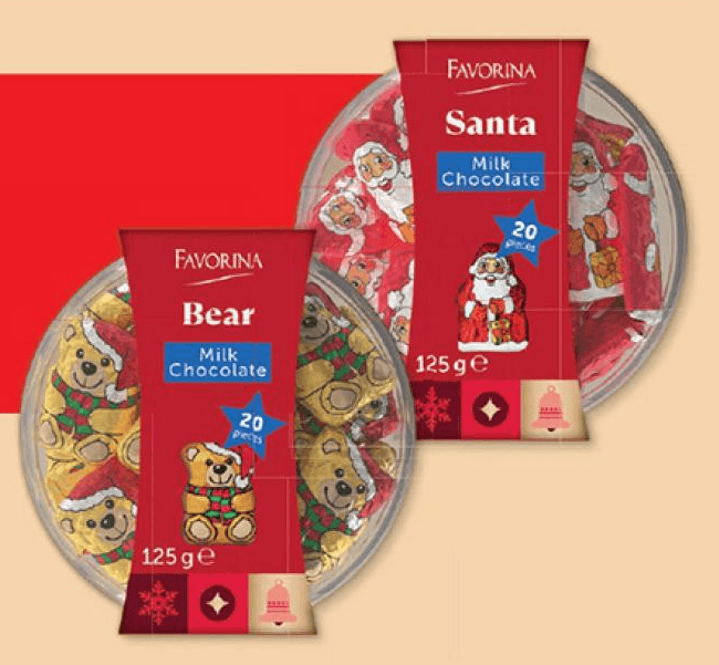 Favorina praznične figurice 125 g Akcija v trgovini Lidl