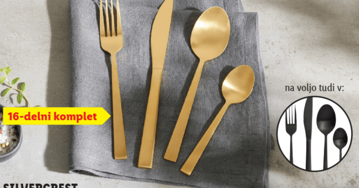 SILVERCREST Komplet jedilnega pribora 16-delni komplet - Akcija v trgovini Lidl