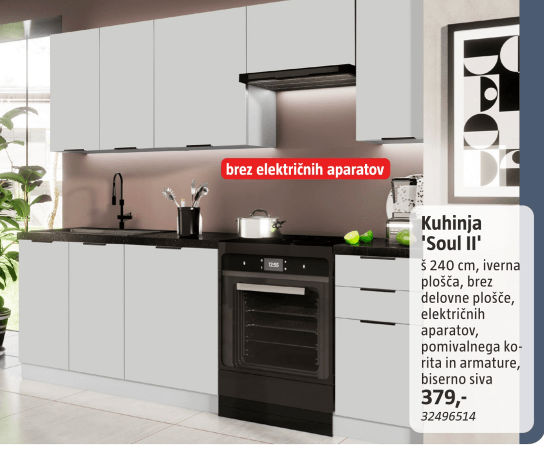 Kuhinja 'Soul II' - Akcija v trgovini Bauhaus