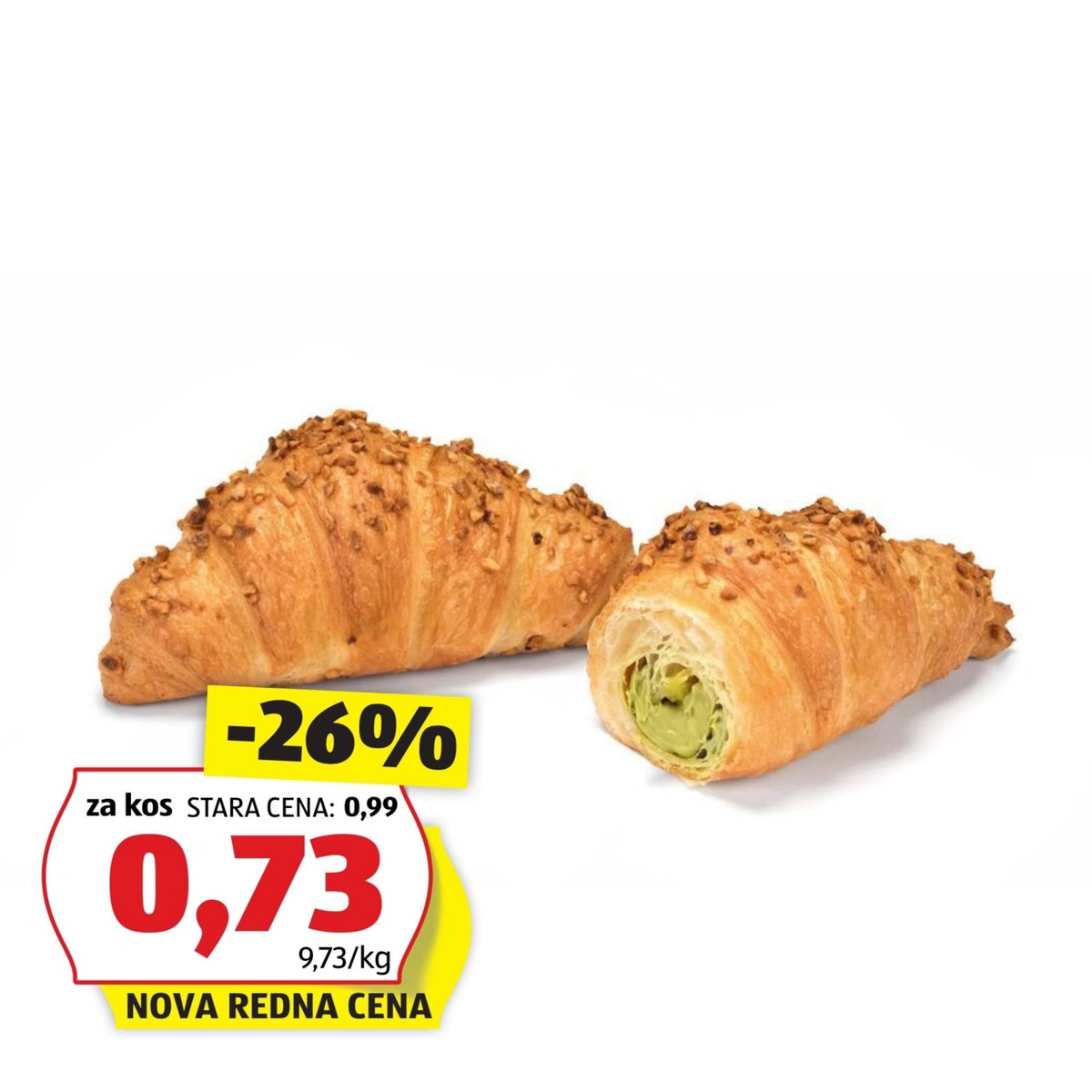 Rogljiček s pistacijevim nadevom 75 g Okus tradicije - Akcija v trgovini Hofer