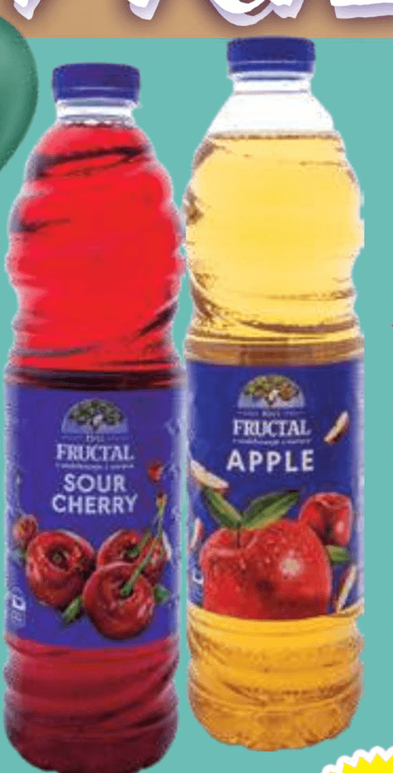 Sadna pijača Fructal 1,5 l - Akcija v trgovini E.Leclerc