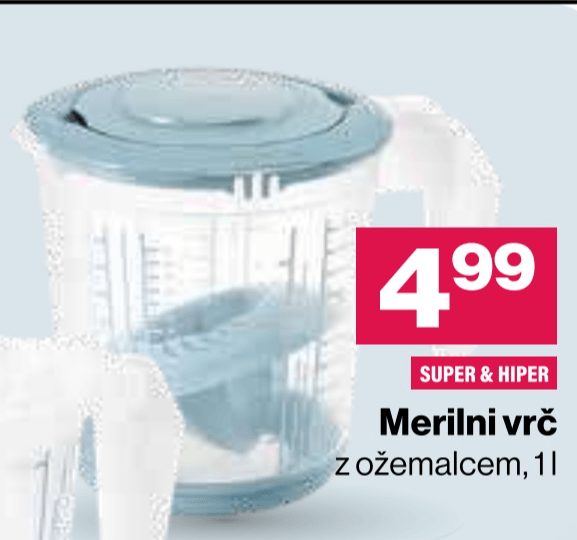Merilni vrč z ožemalcem 1l KEEEPER - Akcija v trgovini Mercator