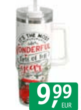 Lonček božični s slamico 1.200 ml - Akcija v trgovini Jager