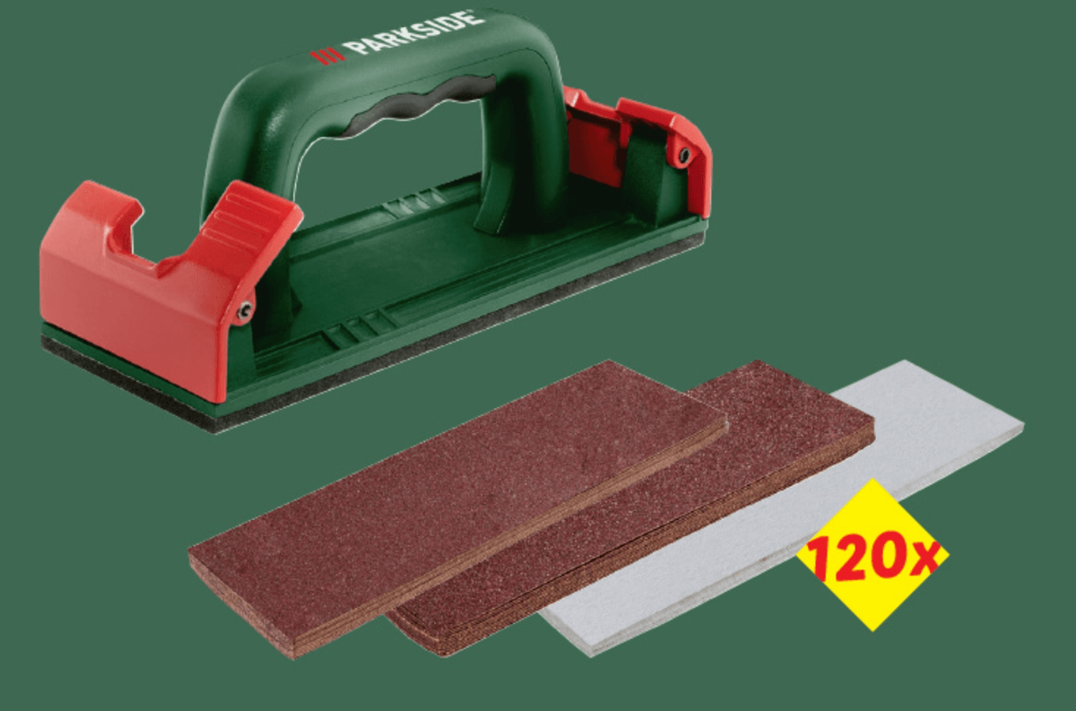 Ročni brusilnik/komplet brusilnega papirja 120x Parkside - Akcija v trgovini Lidl