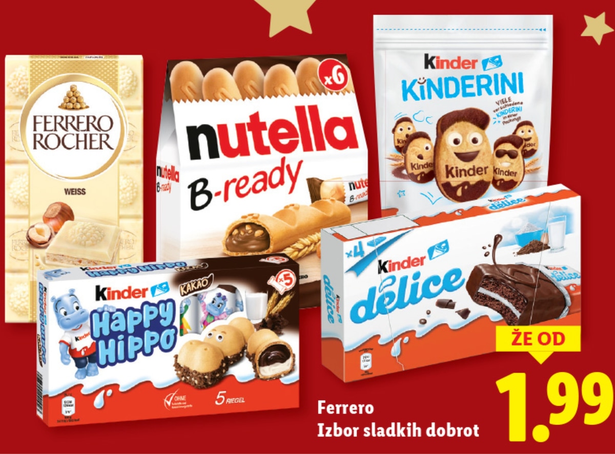 Ferrero Izbor sladkih dobrot - Akcija v trgovini Lidl