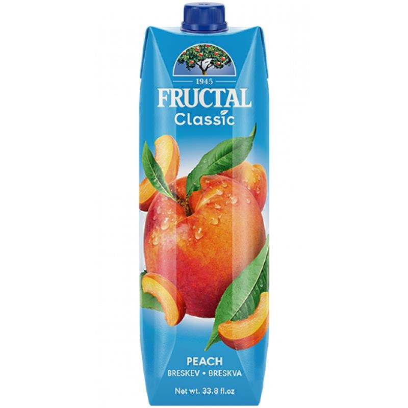 FRUCTAL Sadna pijača Peach 1l - Akcija v trgovini E.Leclerc