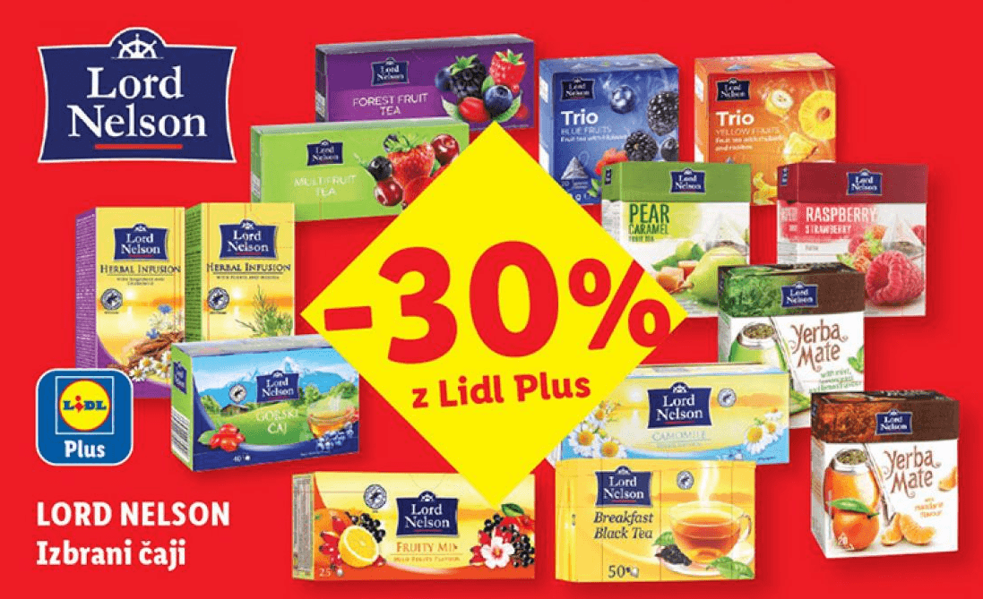 Lord Nelson izbrani čaji Akcija v trgovini Lidl