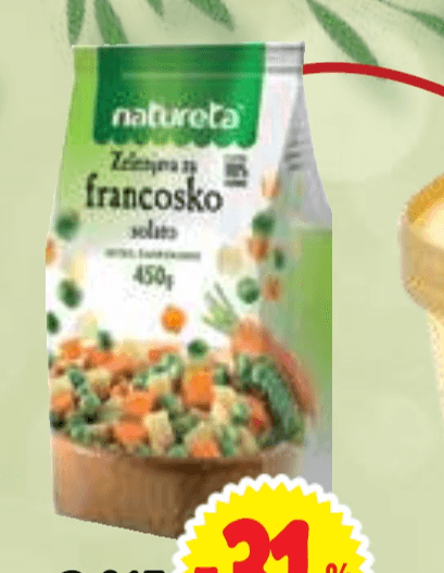 Mešanica zelenjave za francosko solato Natureta 450 g - Akcija v trgovini E.Leclerc