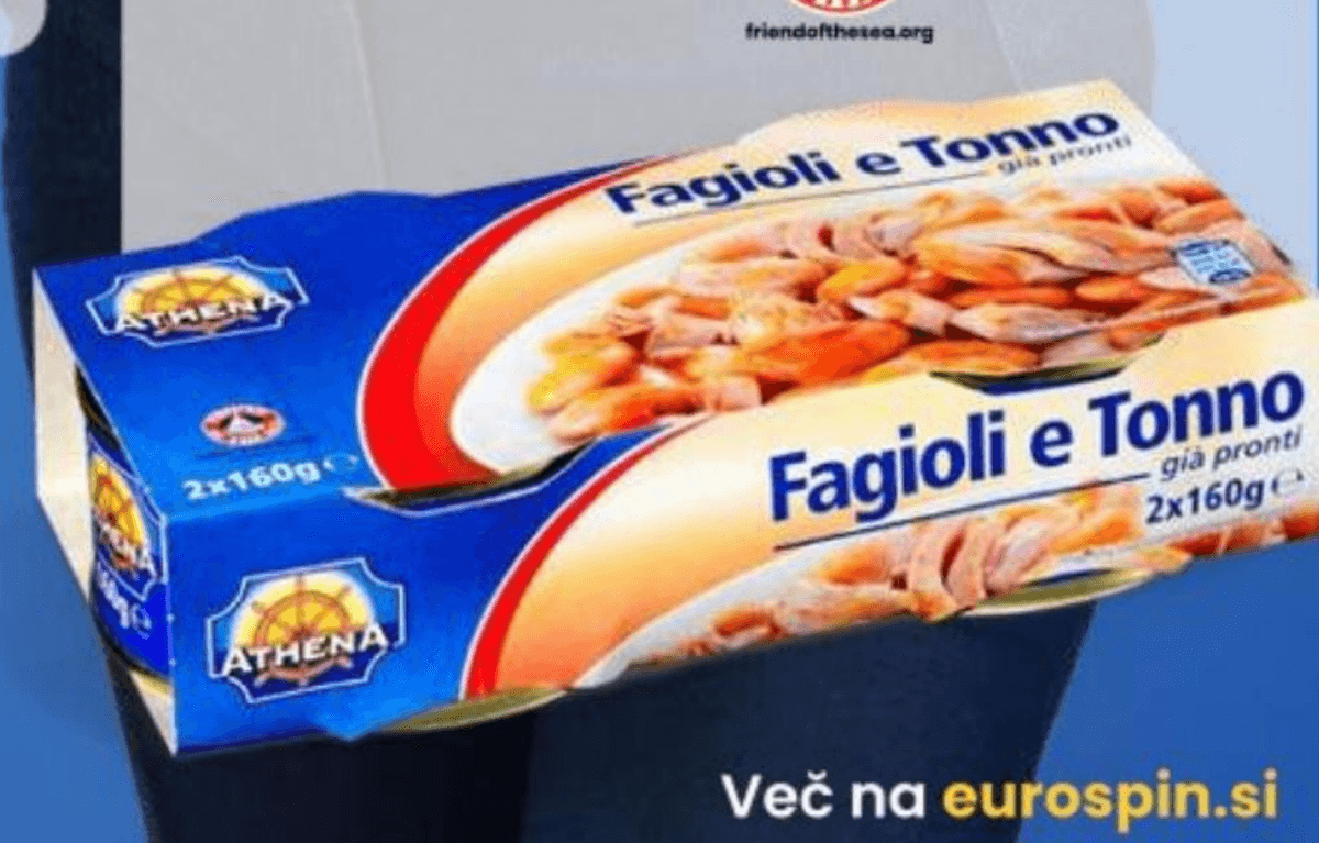Tunina s fižolom 2 x 160 g ATHENA - Akcija v trgovini Eurospin