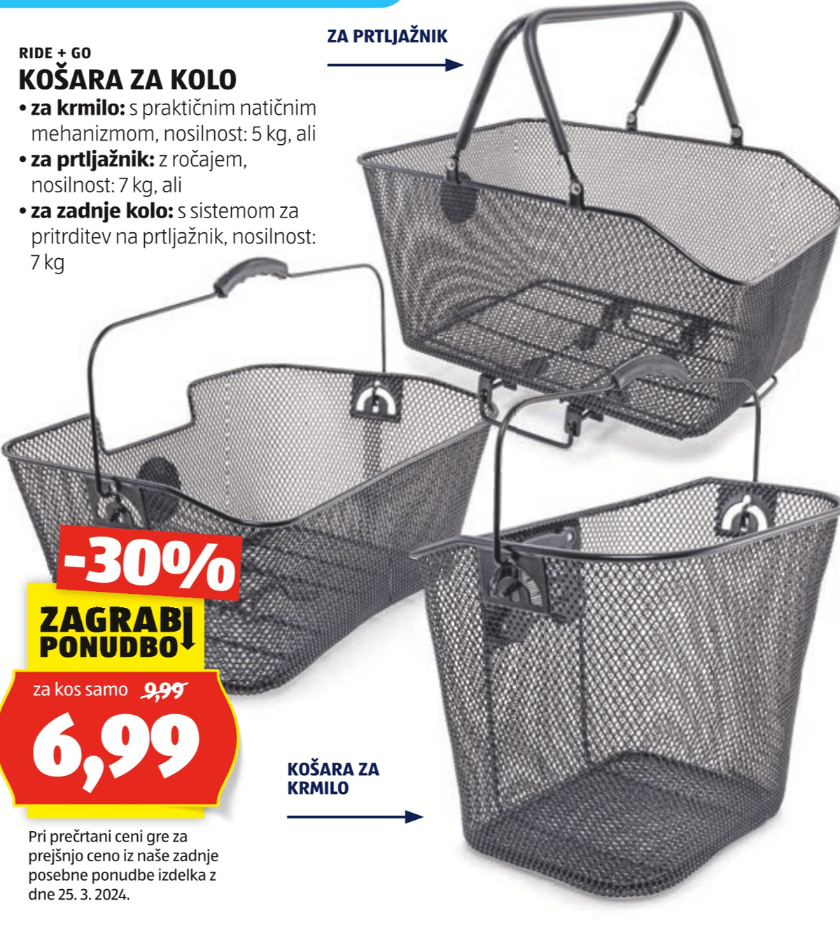 Košara za kolo RIDE + GO - Akcija v trgovini Hofer