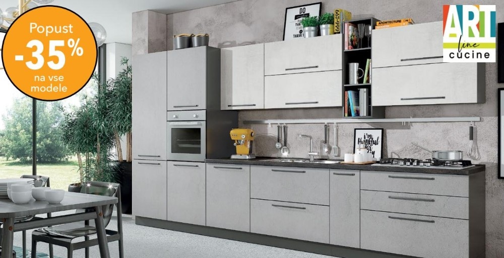 Kuhinje po meri Kira mat ART Cucine Akcija v trgovini Harvey Norman