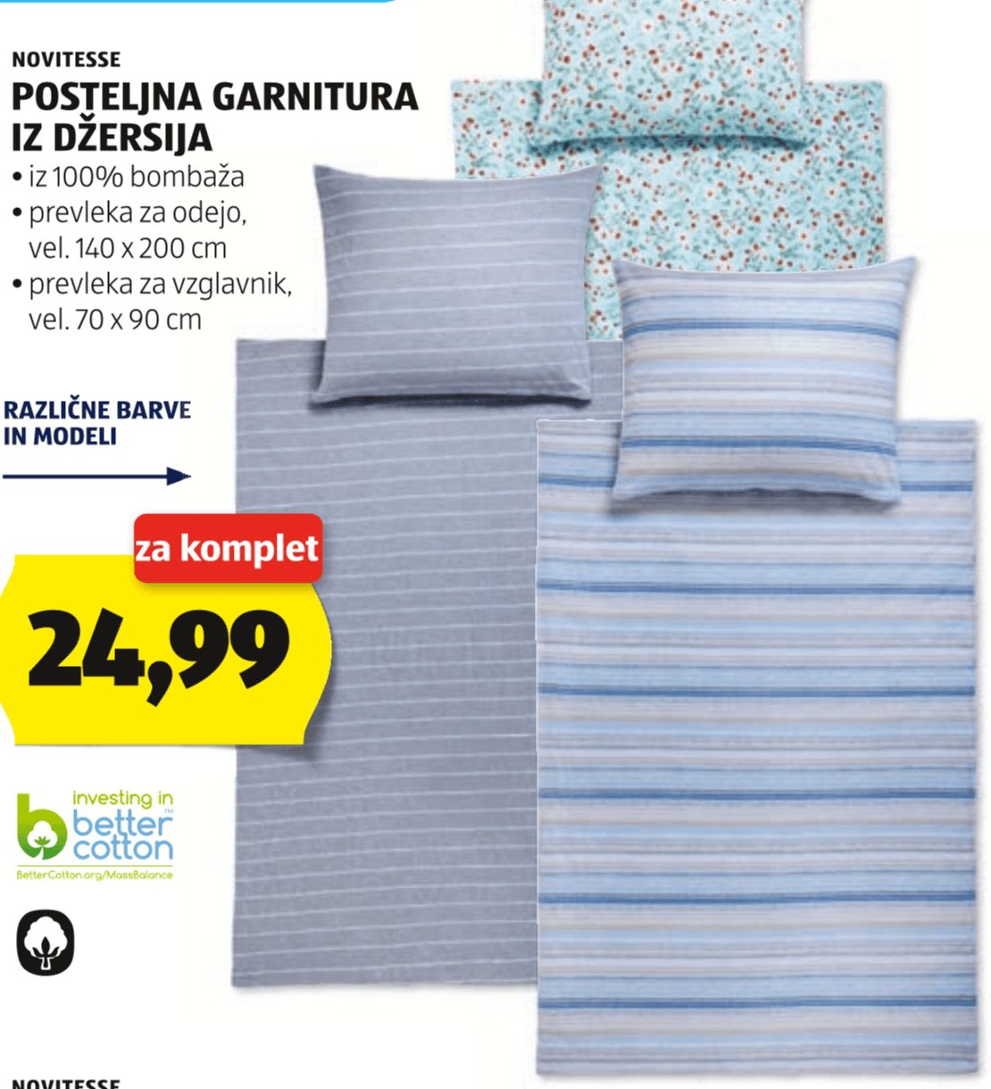 Posteljna garnitura iz džersija NOVITESSE - Akcija v trgovini Hofer